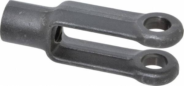 Jergens - 1/2-13 Thread, 1-1/8" Yoke Width, Carbon Steel, Tapped Yoke - 1/2" Hole Diam, 1-7/8" Hole Center to Neck, 15/16" Yoke Arm Height, 13/16" Neck Diam, 1-1/8" Neck Length, 3" OAL - Caliber Tooling