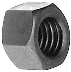 Jergens - 7/8-9 UNC Steel Right Hand Heavy Hex Nut - 1-5/16" Across Flats, 3/4" High, Black Oxide Finish - Caliber Tooling