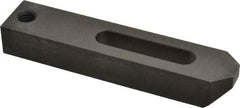 Jergens - 1/2" Stud, Low Carbon Steel, Plain Strap Clamp - 2" Travel, 6" OAL x 1-1/4" Wide x 7/8" High, Black Oxide Finish, Tapered Nose - Caliber Tooling