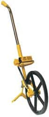 Trumeter - 10,000' Counter Limit, 39" OAL, Yellow/Chrome Measuring Wheel - 2.5" Accuracy per 100", Measures in Feet & Inches - Caliber Tooling