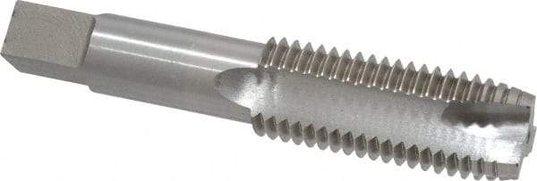 Interstate - 1-8 UNC, 3 Flute, Bright Finish, High Speed Steel Spiral Point Tap - Plug Chamfer, Right Hand Thread, 5-1/8" OAL, 2-1/2" Thread Length, 3B Class of Fit - Exact Industrial Supply