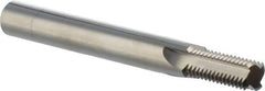 Scientific Cutting Tools - 1/4-19, 3/8-19 Thread, 3/8" Shank Diam, Bright Coating, Solid Carbide Straight Flute Thread Mill - 4 Flutes, 3-1/2" OAL, 1/4" Min Noml Diameter - Caliber Tooling