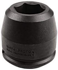 Proto - 1-1/2" Drive 75mm Standard Impact Socket - 6 Points, 4-1/2" OAL - Caliber Tooling