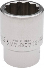 Blackhawk by Proto - 3/4" Drive, Standard Hand Socket - 6 Points, 2-13/64" OAL, Alloy Steel, Black Finish - Caliber Tooling