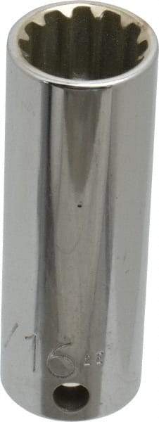 Proto - 3/8" Drive, 9/16" Socket, Spline Socket - 12 Points, 2-3/8" OAL - Caliber Tooling