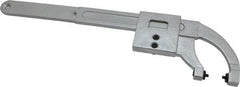 Facom - 0" to 3-15/16" Capacity, Satin Chrome Finish, Pin Spanner Wrench - 14-1/4" OAL, 4mm Hook Pin Height - Caliber Tooling