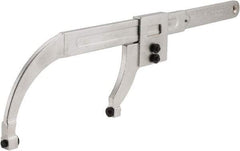 Facom - 0" to 7-7/8" Capacity, Satin Chrome Finish, Pin Spanner Wrench - 20-3/4" OAL, 6mm Hook Pin Height - Caliber Tooling