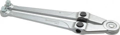 Facom - 25/32" to 4" Capacity, Satin Chrome Finish, Adjustable Face Spanner Wrench - 10-5/8" OAL, 5mm Hook Pin Height - Caliber Tooling