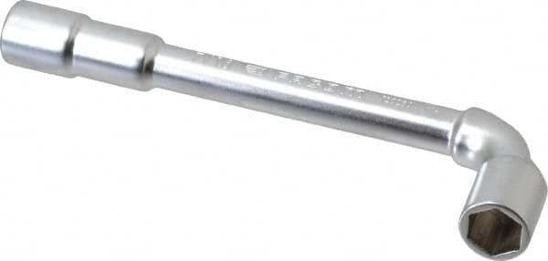 Facom - 7/16", 6 Point, Satin Chrome Coated, 90 ° Offset Socket Wrench - 136mm OAL, 16.5mm Head Thickness - Caliber Tooling