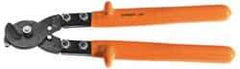 Facom - 18-1/2" OAL, 32mm Capacity, 2-23/64" Jaw Length x 2-3/4" Jaw Width, Insulated Cable Cutter Pliers - Round/Center Cut Head, Cushion Handles - Caliber Tooling