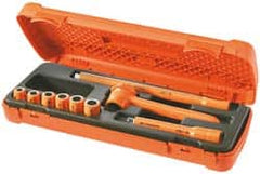 Facom - 9 Piece 3/8" Drive Socket Set - 12 Points, 8mm to 14mm Range, Metric Measurement Standard - Caliber Tooling