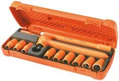 Facom - 12 Piece 1/2" Drive Socket Set - 12 Points, 8mm to 19mm Range, Metric Measurement Standard - Caliber Tooling