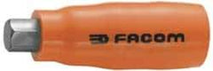 Facom - 3/8" Drive, 7mm Hex Bit Socket - 2-9/16" OAL, 25/64" Bit Length, Insulated - Caliber Tooling