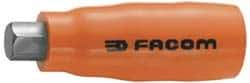 Facom - 1/2" Drive, 14mm Hex Bit Socket - 3-5/8" OAL, 11/16" Bit Length, Insulated - Caliber Tooling