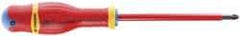 Facom - PZ.0 Point, 75mm Blade Length Posidrive Screwdriver - 175mm OAL - Caliber Tooling