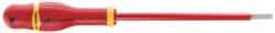 Facom - 325mm OAL Standard Slotted Screwdriver - 200mm Blade Length, Round Shank, Ergonomic Handle - Caliber Tooling