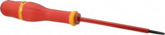 Facom - 200mm OAL Standard Slotted Screwdriver - 100mm Blade Length, Round Shank, Ergonomic Handle - Caliber Tooling