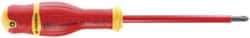 Facom - #3, 11-1/32" OAL, Insulated Phillips Screwdriver - 5-29/32" Blade Length, Round Shank, Ergonomic Handle - Caliber Tooling