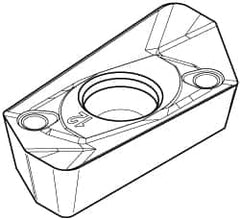 Kennametal - EP1424 HD Grade KCPK30 Carbide Milling Insert - TiN/TiCN/Al2O3 Finish, 0.1772" Thick, 2.4mm Corner Radius - Caliber Tooling