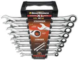 GearWrench - 8 Piece, 5/16" to 3/4", 12 Point Combination Wrench Set - Inch Measurement Standard, Chrome Finish, Comes in Tray - Caliber Tooling