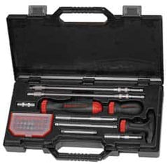 GearWrench - 40 Piece, Screwdriver Bit Set - #0, 1, 2 & 3 Phillips, 3 to 8mm & 1/8 to 5/16" Hex, T8 to T40 Torx, 4, 5.5, 6.5mm, 5/32, 7/32, 1/4" Slotted - Caliber Tooling