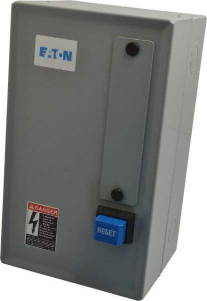 Eaton Cutler-Hammer - 208 Coil VAC, 27 Amp, NEMA Size 1, Nonreversible Enclosed Enclosure NEMA Motor Starter - 7-1/2 hp at 1 Phase, 1 Enclosure Rating - Caliber Tooling