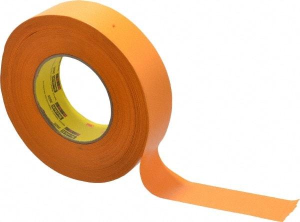 3M - 1-1/2" Wide x 60 Yd Long Orange Paper Masking Tape - Series 2525, 9.5 mil Thick, 49 In/Lb Tensile Strength - Caliber Tooling