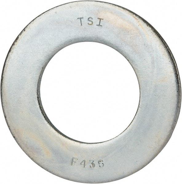 Value Collection - 1-3/4" Screw, Grade 8 Alloy Steel SAE Flat Washer - 1-7/8" ID x 3-3/8" OD, 0.196" Thick, Zinc-Plated Finish - Caliber Tooling