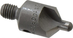 Made in USA - 2-1/2" OAL, 1/2" Head Diam, 2 Flute, 100° Incl Angle, Integral Pilot, Adjustable Stop Countersink - Caliber Tooling