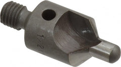 Made in USA - 2-1/2" OAL, 1/2" Head Diam, 2 Flute, 100° Incl Angle, Integral Pilot, Adjustable Stop Countersink - Caliber Tooling