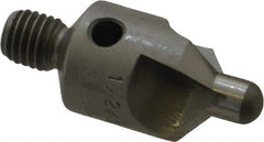 Made in USA - 2-1/2" OAL, 1/2" Head Diam, 3 Flute, 100° Incl Angle, Integral Pilot, Adjustable Stop Countersink - Caliber Tooling