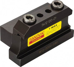 Sandvik Coromant - Tool Block Style 151.20, 38.1mm Blade Height, 4.7201" OAL, 2.4"& OAH, Indexable Cutoff Blade Tool Block - 1-1/2" Shank Height, 1-1/2" Shank Width, Series T-Max Q-Cut - Caliber Tooling