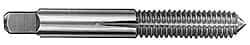 Kennametal - 1-8 UNC 3B 4 Flute Oxide Finish High Speed Steel Straight Flute Standard Hand Tap - Plug, Right Hand Thread, 5-1/8" OAL, 2-1/2" Thread Length, H4 Limit, Oversize - Caliber Tooling