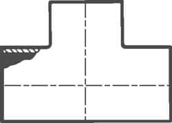 VNE - 4", Unpolished Style, Sanitary Stainless Steel Pipe Tee - Butt Weld x Butt Weld x Butt Weld Connection, Grade 304 - Caliber Tooling