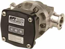 GPI - 1/2" FNPT Port Oval Gear Flowmeter - 800 Max psi, 0.3 to 7.9 GPM, Stainless Steel - Caliber Tooling