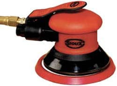 Sioux Tools - 12,000 OPM, 13 CFM Air Consumption, Palm Air Orbital Sander - Round Pad, 1/4 NPT Inlet - Caliber Tooling