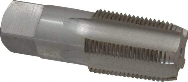 Interstate - 1 - 11-1/2 NPT Thread, 5 Flute Standard Pipe Tap - 3-1/4" OAL, 1-3/4" Thread Length, 1-1/8" Shank Diam, Bright Finish, High Speed Steel - Exact Industrial Supply