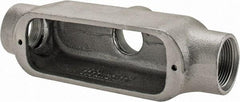 Cooper Crouse-Hinds - Form 5, TB Body, 1-1/4" Trade, Rigid Malleable Iron Conduit Body - Oval, 9" OAL, 33 cc Capacity, Gray - Caliber Tooling