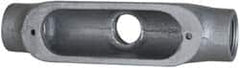 Cooper Crouse-Hinds - Form 5, TB Body, 3/4" Trade, Rigid Malleable Iron Conduit Body - Oval, 6" OAL, 9-1/2 cc Capacity, Gray - Caliber Tooling