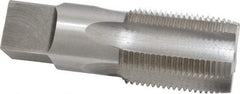 Interstate - 1 - 11-1/2 NPS Thread, 5 Flute Standard Pipe Tap - 3-1/4" OAL, 1-3/4" Thread Length, 1-1/8" Shank Diam, Bright Finish, High Speed Steel - Exact Industrial Supply