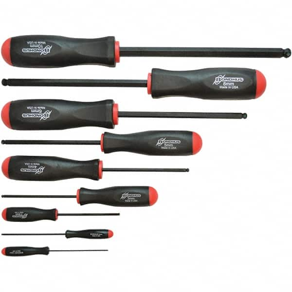 Bondhus - Hex Driver Sets Tool Type: Ball End Size Range (mm): 1.5 - 10 - Caliber Tooling