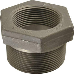 Made in USA - Size 3 x 2-1/2", Class 3,000, Forged Carbon Steel Black Pipe Hex Bushing - 3,000 psi, Threaded End Connection - Caliber Tooling