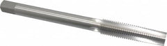 Interstate - 1-8 UNC, 4 Flutes, Bright Finish, High Speed Steel, Nut Tap - 11" Overall Length, 4" Thread Length - Caliber Tooling