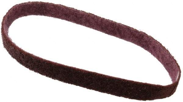 3M - 3/4" Wide x 20-1/2" OAL, Aluminum Oxide Abrasive Belt - Aluminum Oxide, Medium, Nonwoven, Series SC-BS - Caliber Tooling