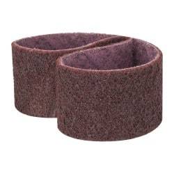 3M - 2" Wide x 18-15/16" OAL, Aluminum Oxide Abrasive Belt - Aluminum Oxide, Medium, Nonwoven, Series SC-BL - Caliber Tooling