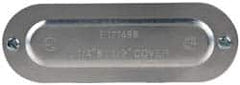 Cooper Crouse-Hinds - 1-1/4" & 1-1/2" Trade, Aluminum Conduit Body Cover Plate - Use with Series 5 Conduit Outlet Bodies - Caliber Tooling