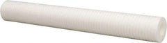 Parker - 2-1/2" OD, 100µ, Polyolefin Thermal Bonded Cartridge Filter - 20" Long - Caliber Tooling