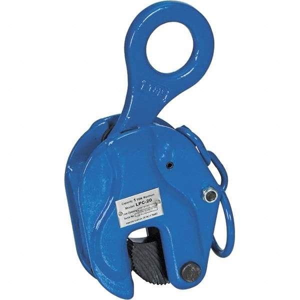 Vestil - 2,000 Lbs. Load Capacity Positive Locking Plate Clamp - 0.8 Inch Max Thickness, 2-1/4 Inch Throat Depth and 1.9 Inch Bale Opening - Caliber Tooling