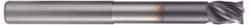 Accupro - 1", 4 Flute, Single End, Solid Carbide, Corner Chamfer End Mill - 5" OAL, Right Hand Flute, 1-1/4" LOC, Right Hand Cut, 2-3/8" Extended Reach - Caliber Tooling