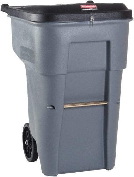 Rubbermaid - 65 Gal Gray Rectangle Confidential Document Container - 41.8" High x 32.3" Long x 25.3" Wide - Caliber Tooling